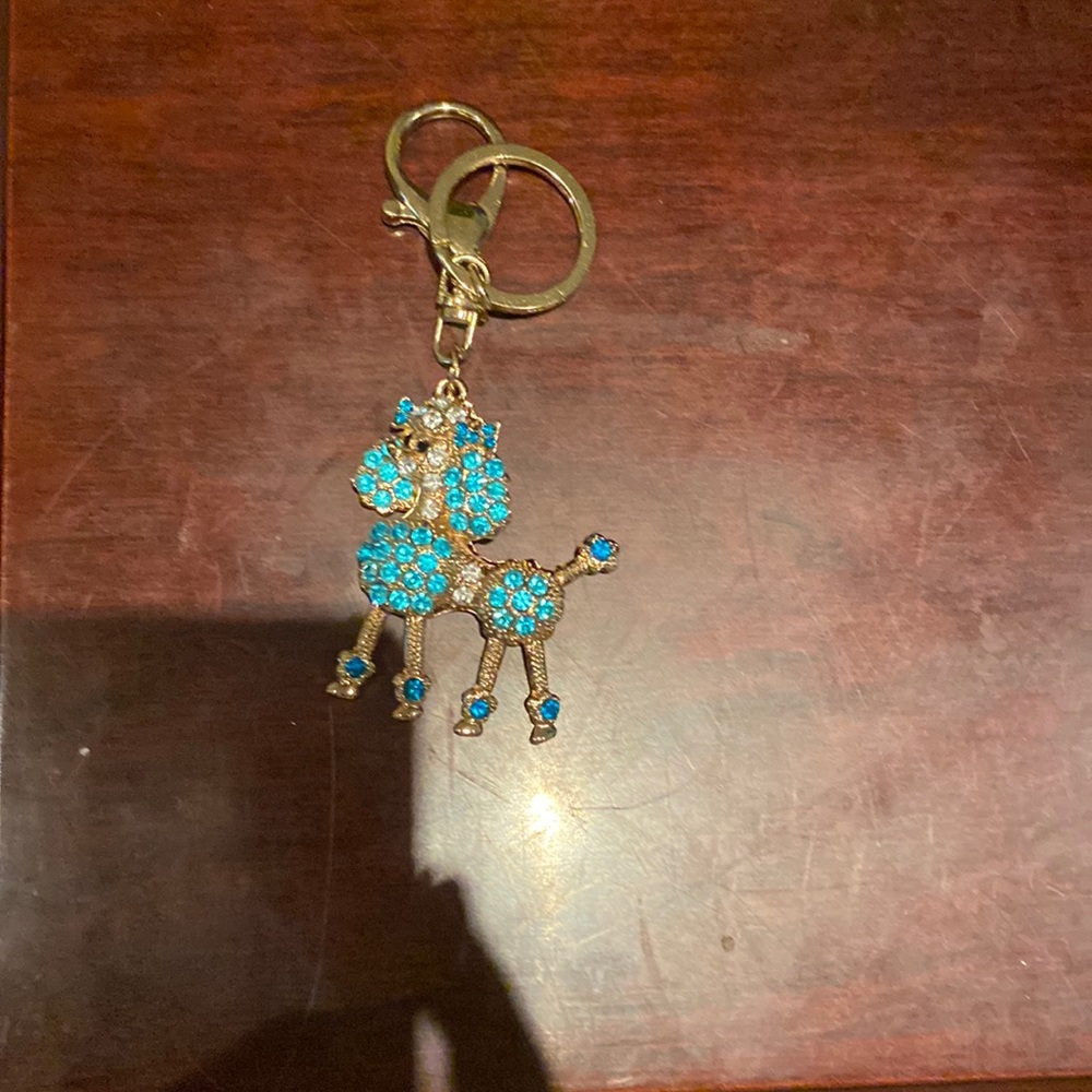 Blue dog key chain